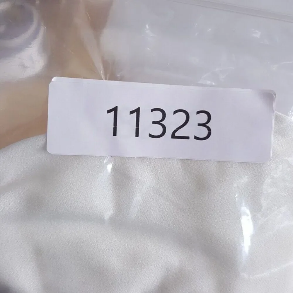 WEWOREWHAT Womens Dress Medium White Midi Charmeuse Corset Empire Minimalist - Picture 12 of 12